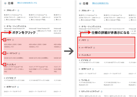 �f���p�\�R���T�C�g ���f����r�y�[�W �d�l�̏ڍ�