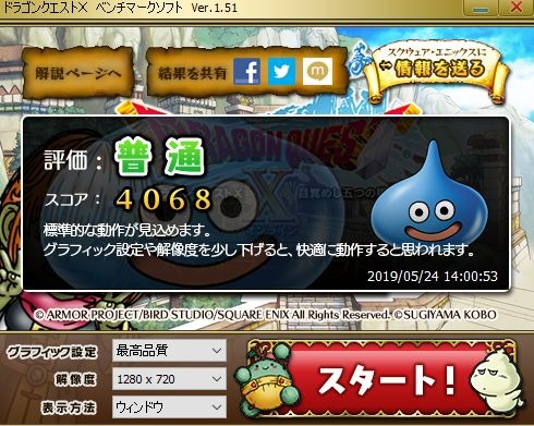 �u�h���S���N�G�X�gX�v�̃x���`�}�[�N�X�R�A